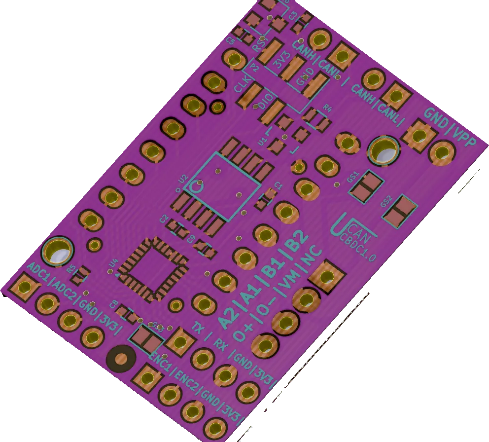 CAN brushed DC motor driver board
