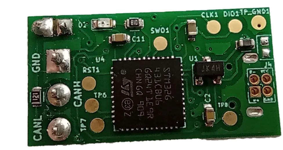 CFUC USB CAN FD Converter PCB bottom view