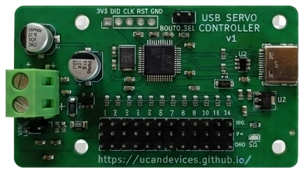 USB Servo Controller - top side